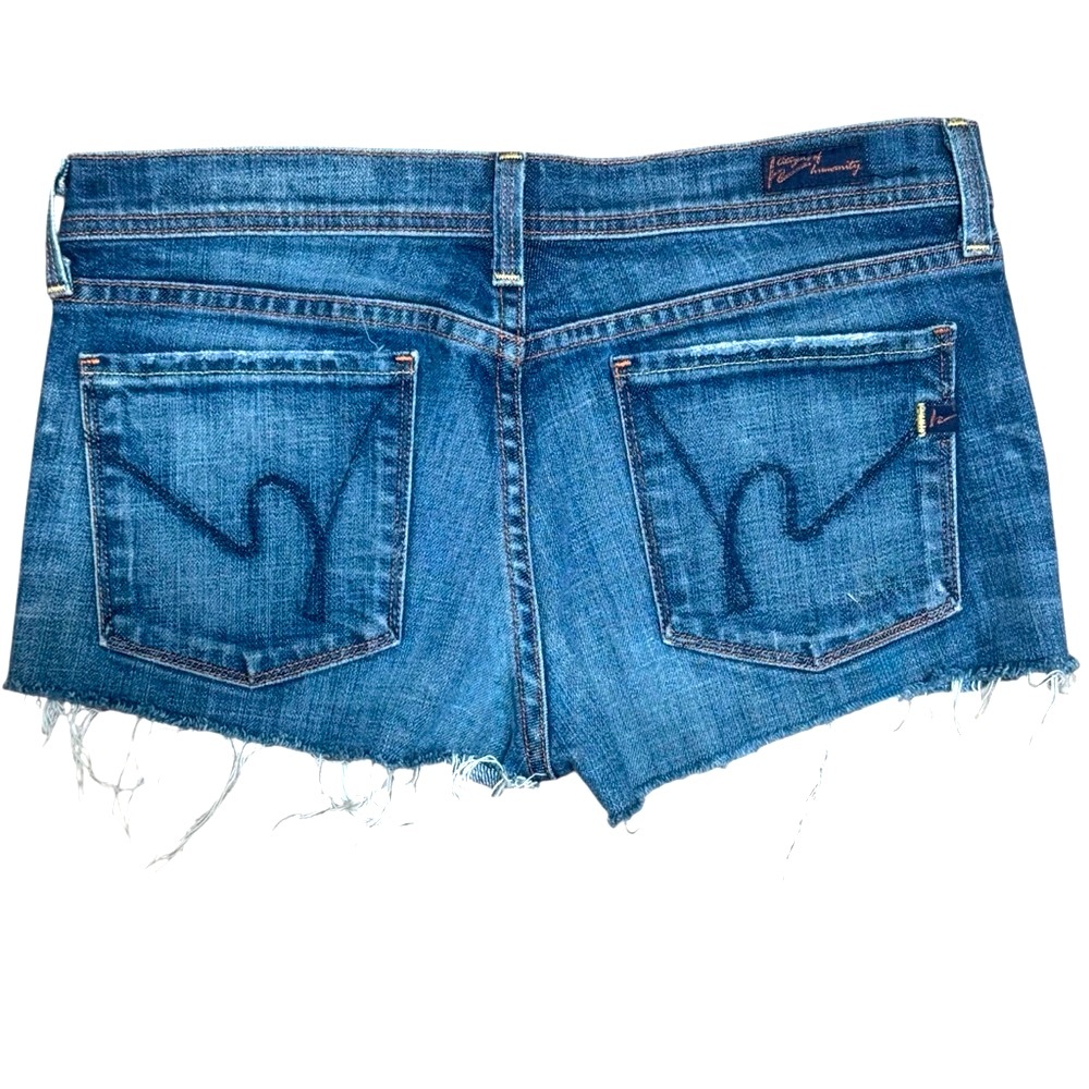 Citizens of Humanity Low Rise Cutoff Denim Shorts Y2K Vibes | Size 26